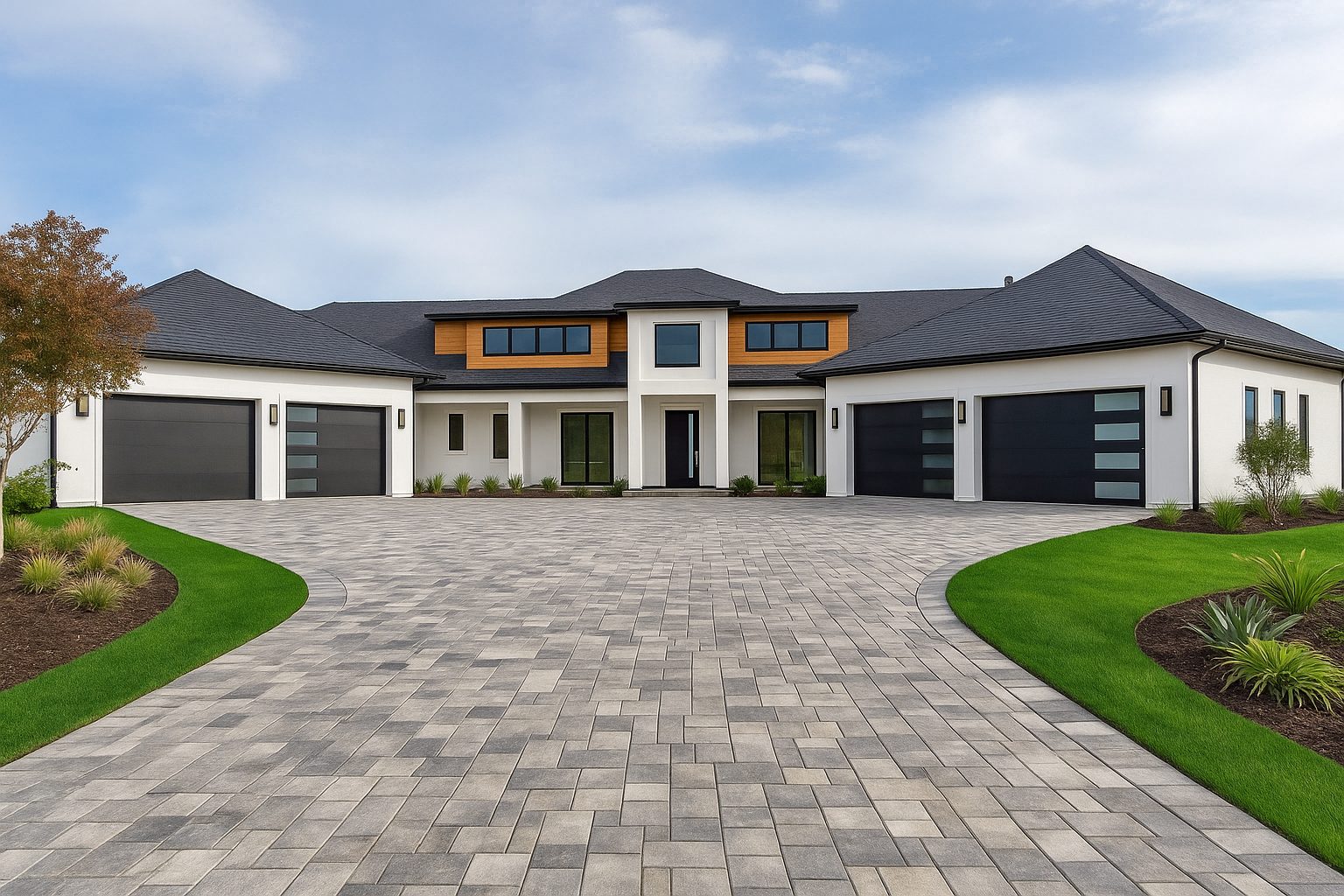 Modern custom home built by Turnil Construction in San Mateo County