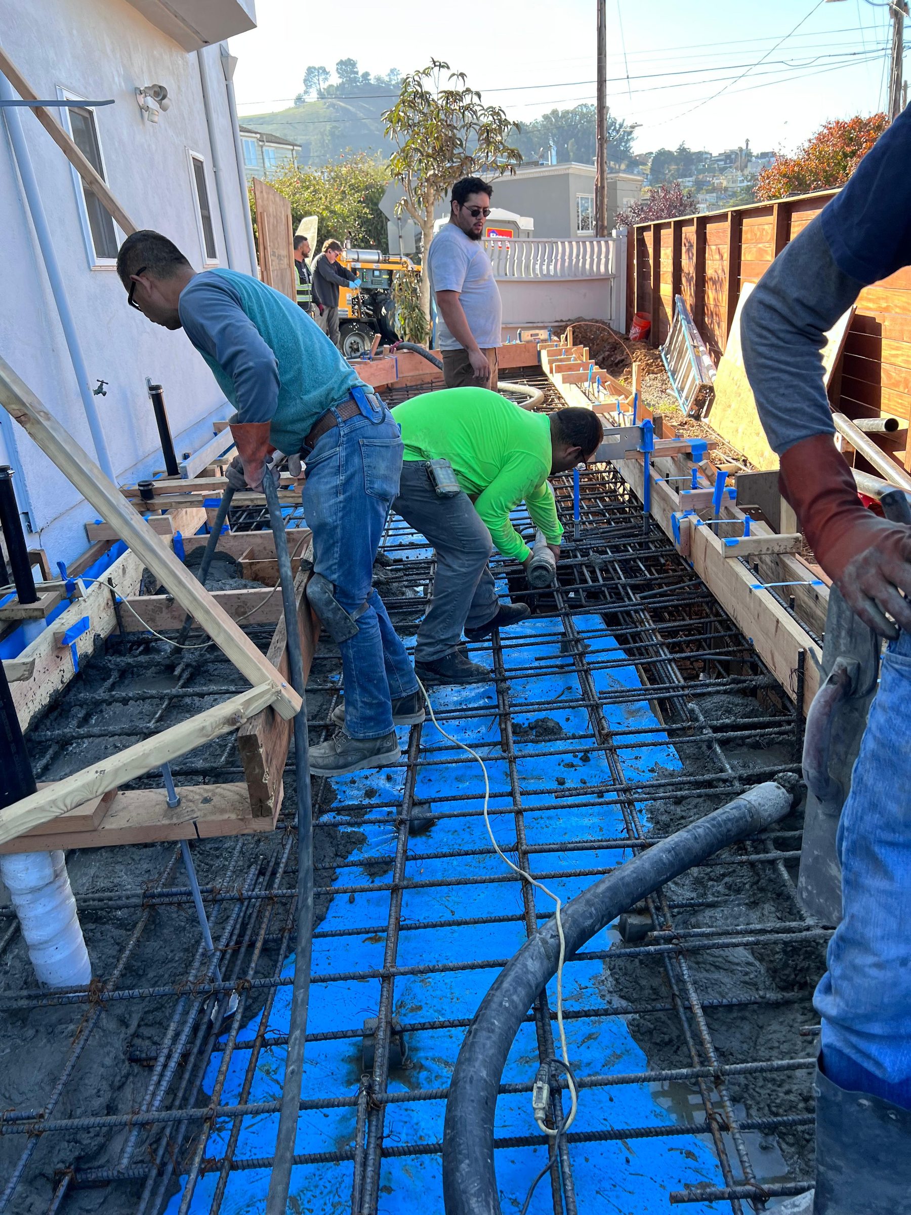 Turnil crew placing a concrete slab